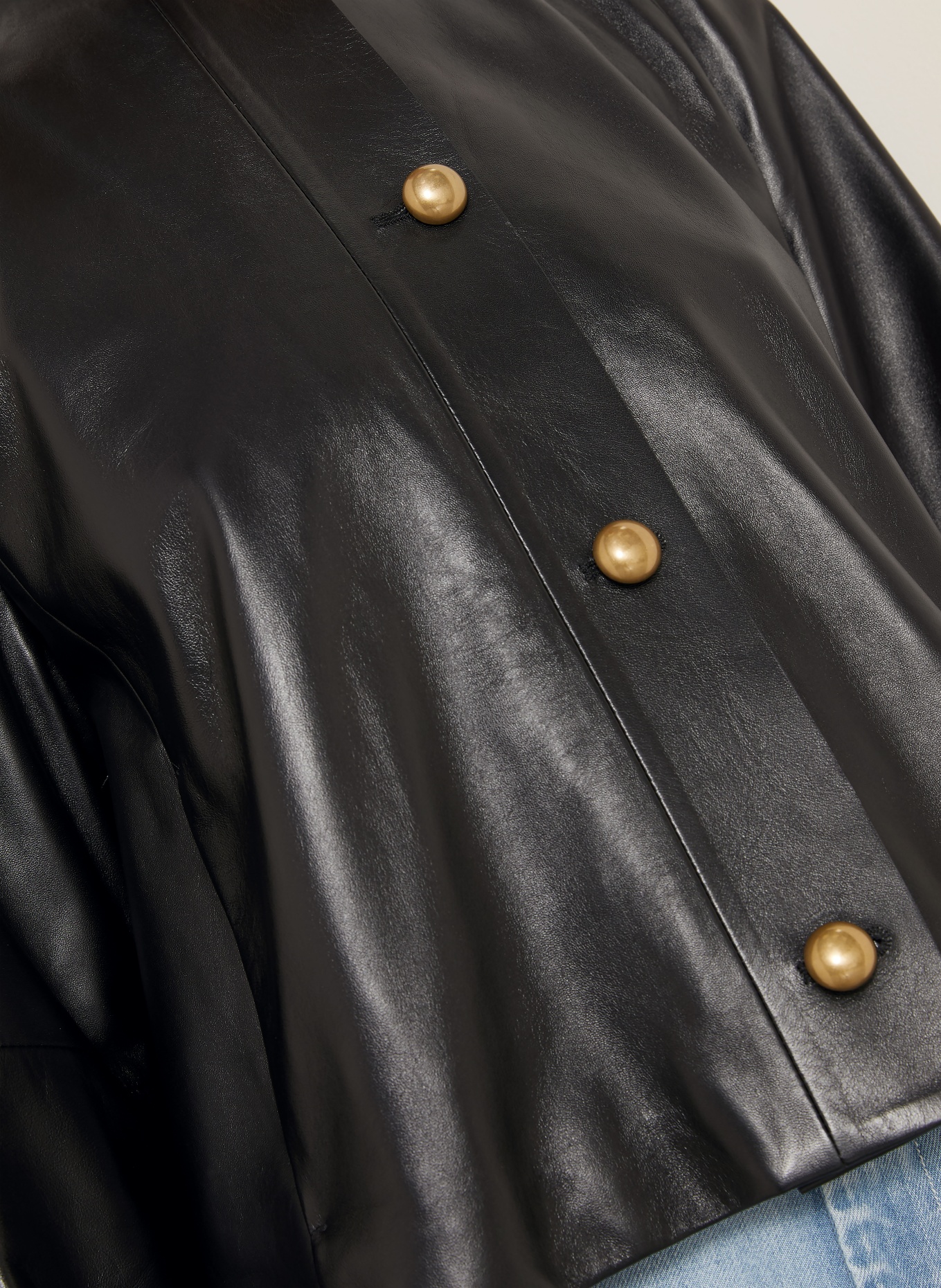 Max Mara Leather Jacket BOUQUET: BLACK