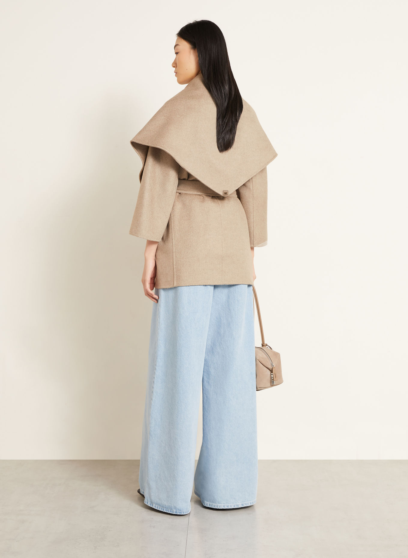 Max Mara Set DETTO: Cashmere-Mantel und Schal: BEIGE