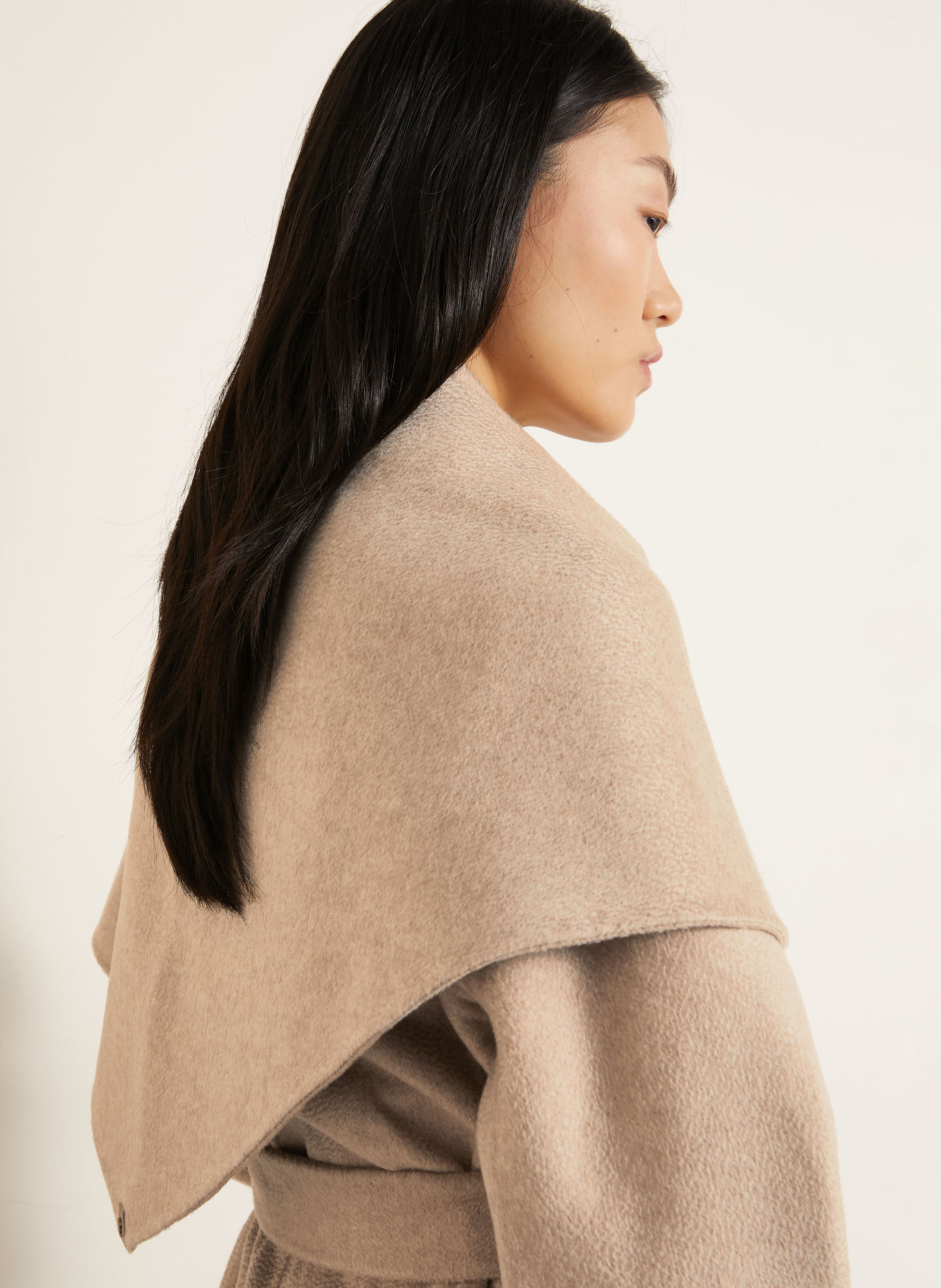 Max Mara Set DETTO: Cashmere-Mantel und Schal: BEIGE
