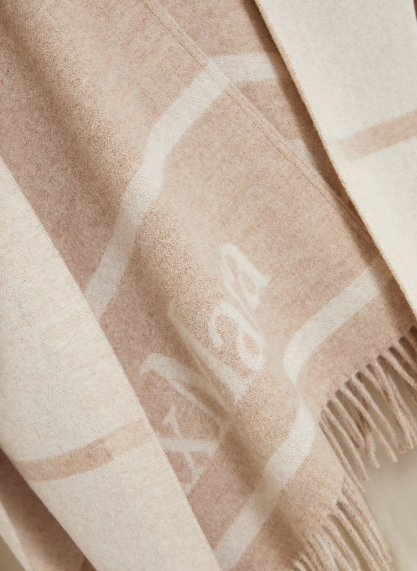 Max Mara Jacquard-Cape HILDE: BEIGE / CREME