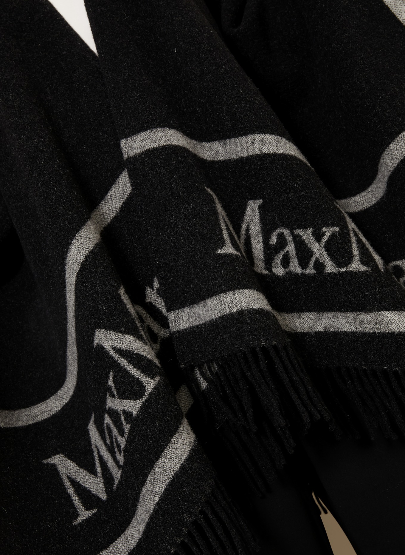 Max Mara Jacquard-Cape HILDE: SCHWARZ / GRAU