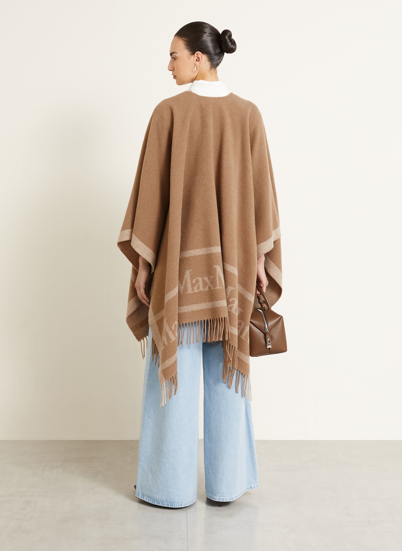 Max Mara Cape jacquard HILDE: CHAMEAU / BEIGE