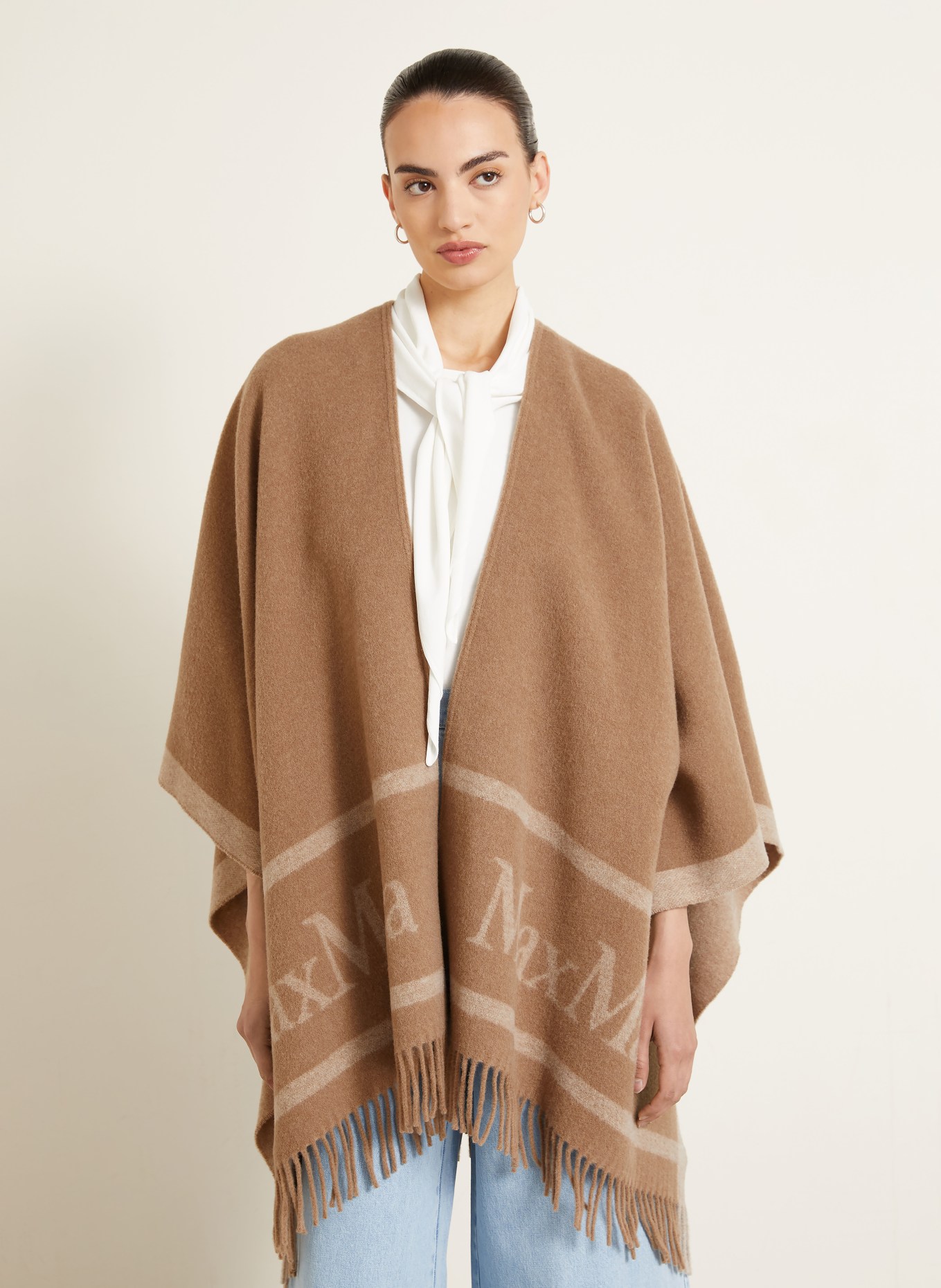 Max Mara Cape jacquard HILDE: CHAMEAU / BEIGE