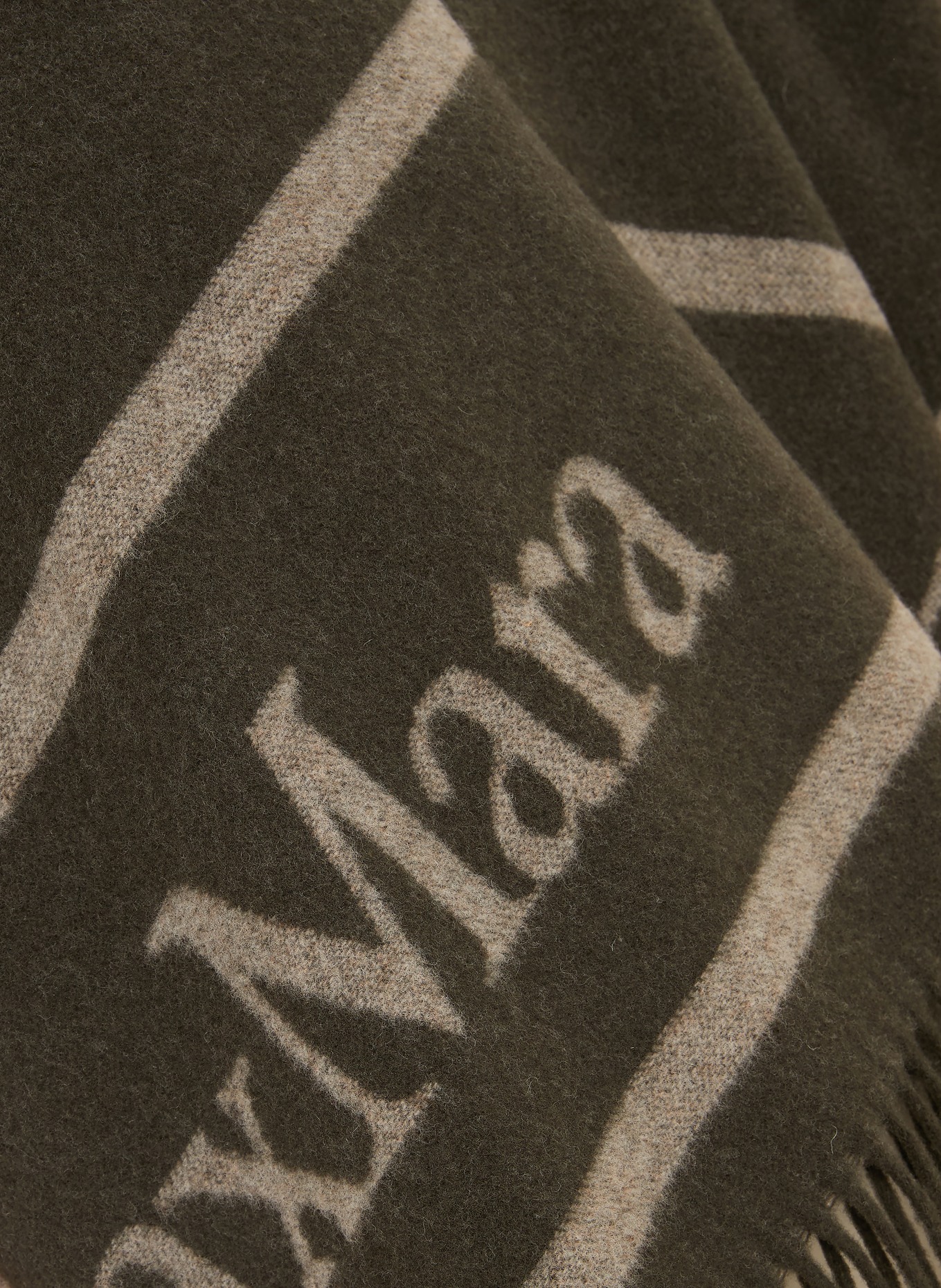 Max Mara Jacquard Cape HILDE: KHAKI / GRAY
