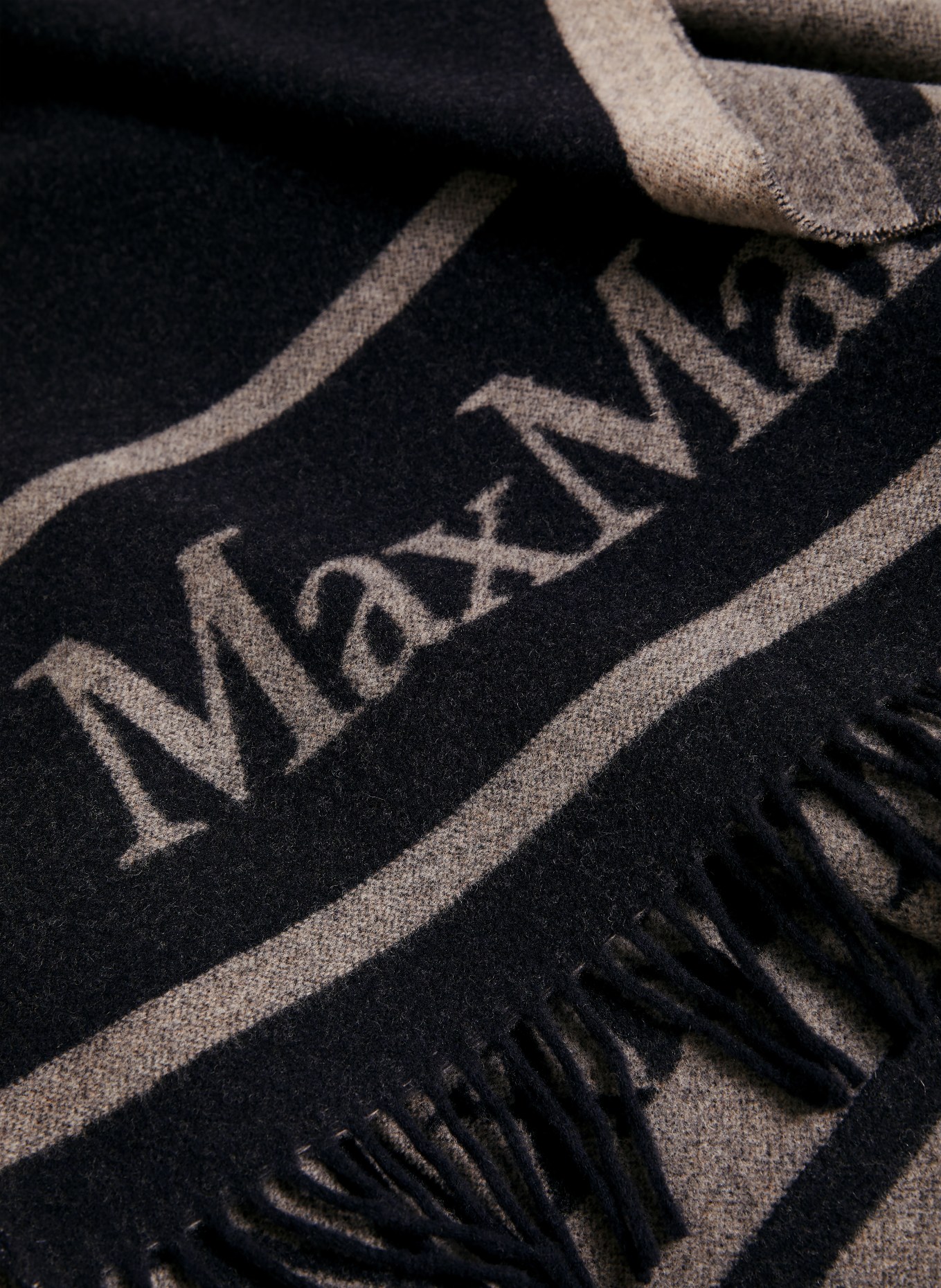 Max Mara Jacquard Cape HILDE: DARK BLUE / GRAY