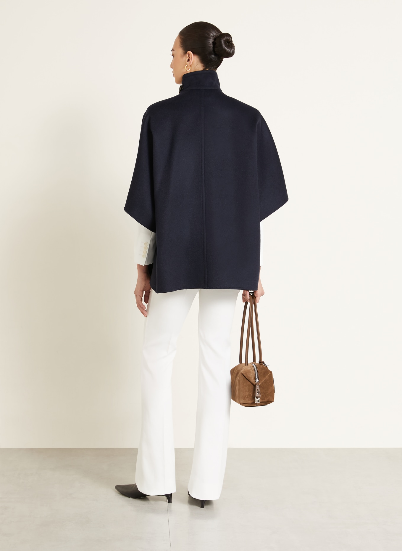 Max Mara Cashmere-Cape DERRIK: DUNKELBLAU