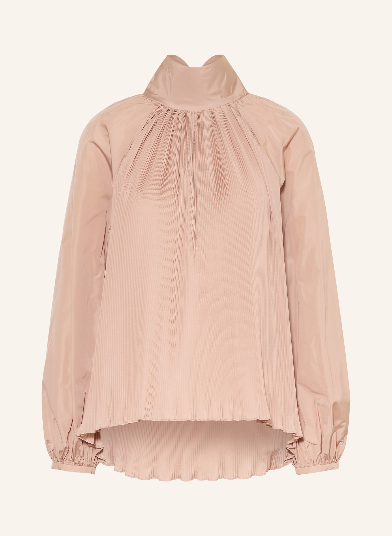 Max Mara Schluppenbluse VALLE mit Plissees: ROSÉ