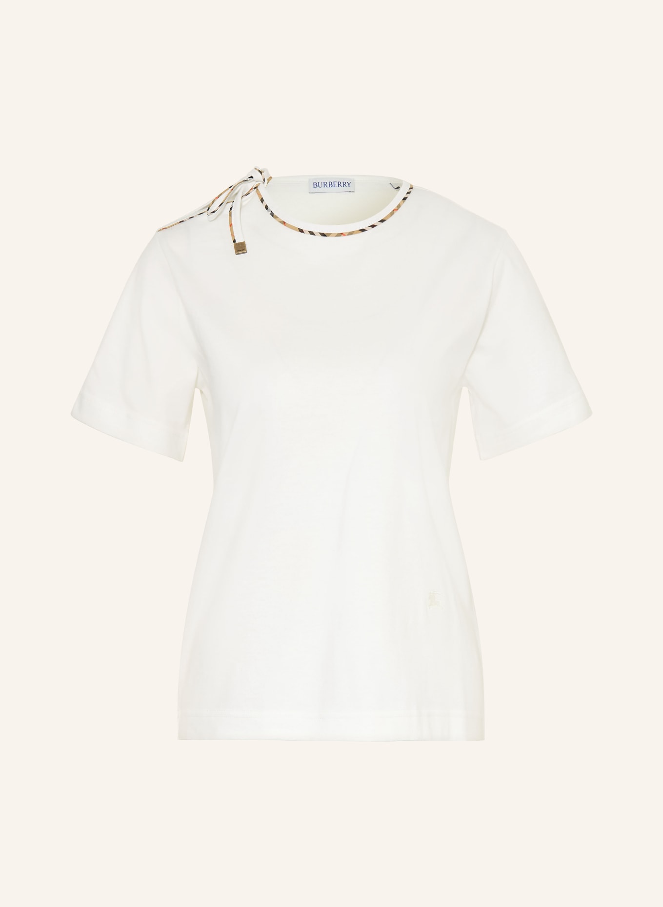 BURBERRY T-Shirt FRANKIE: WEISS / BEIGE / SCHWARZ