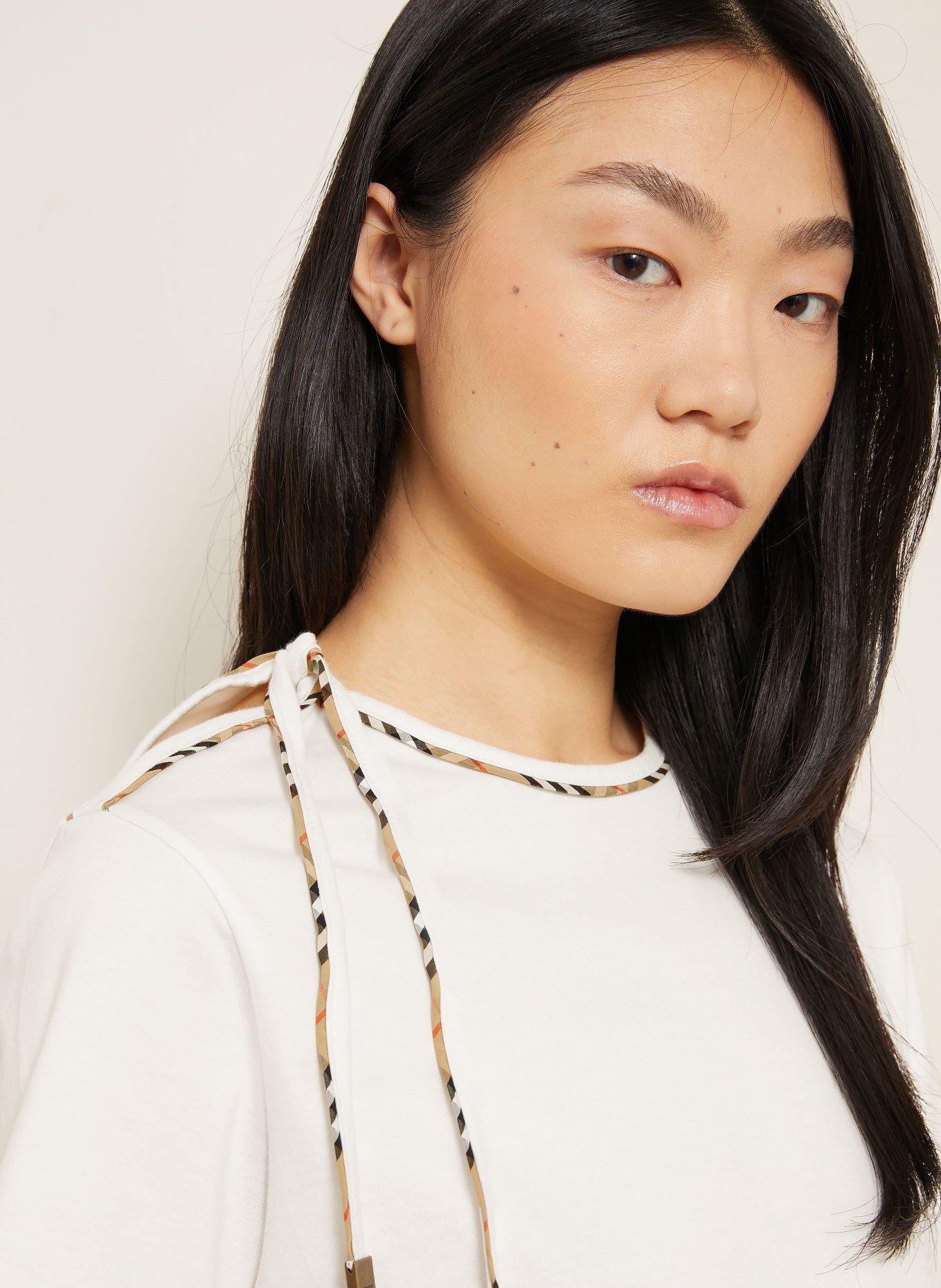 BURBERRY T-Shirt FRANKIE: WEISS / BEIGE / SCHWARZ