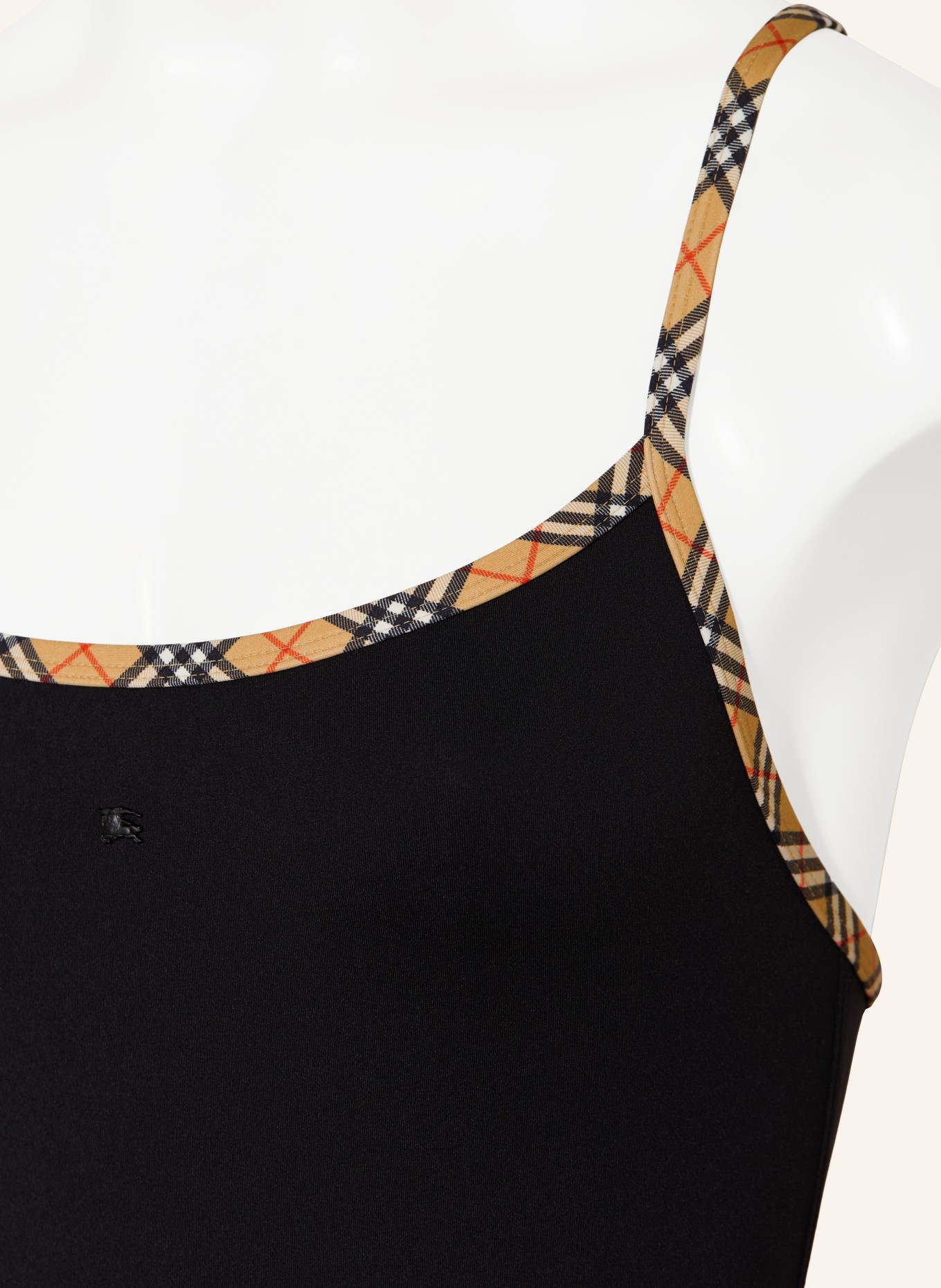 BURBERRY Badpak SATINE: ZWART / BEIGE / ROOD