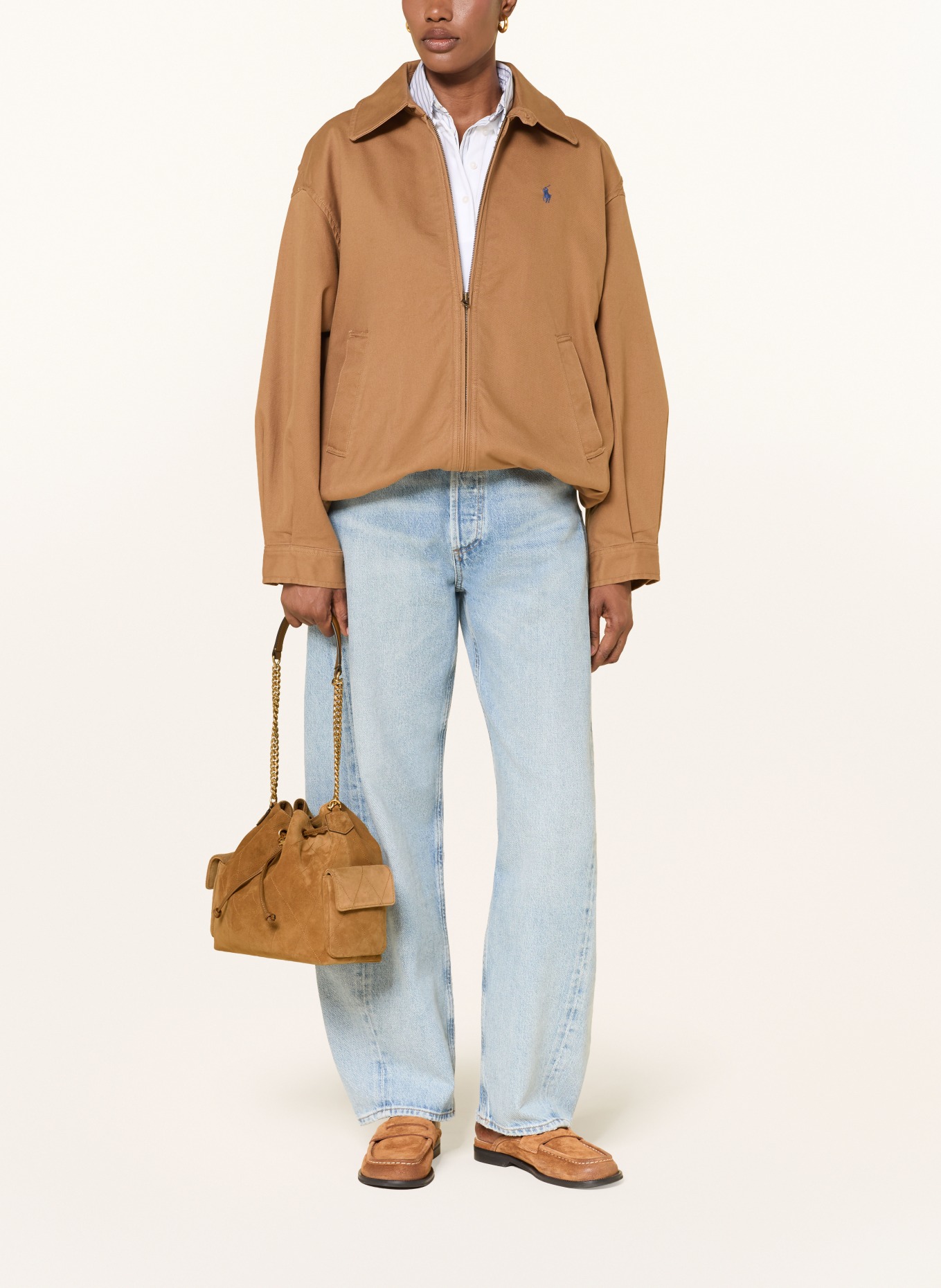 TORY BURCH Zak CHARLIE: COGNAC / GOUD