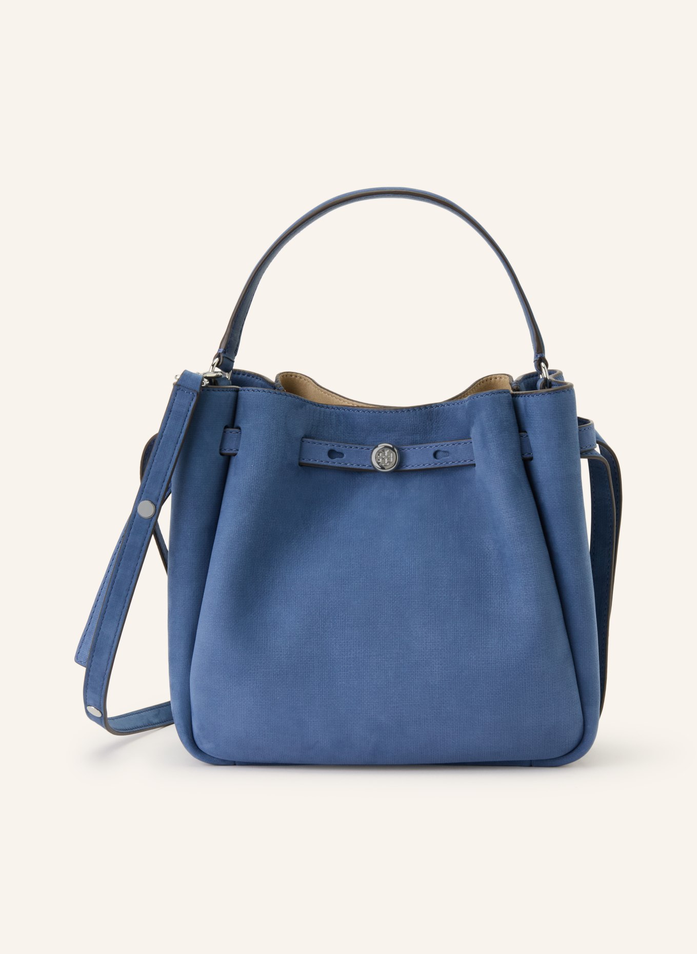 TORY BURCH Beuteltasche ROMY mit Nieten: BLAU