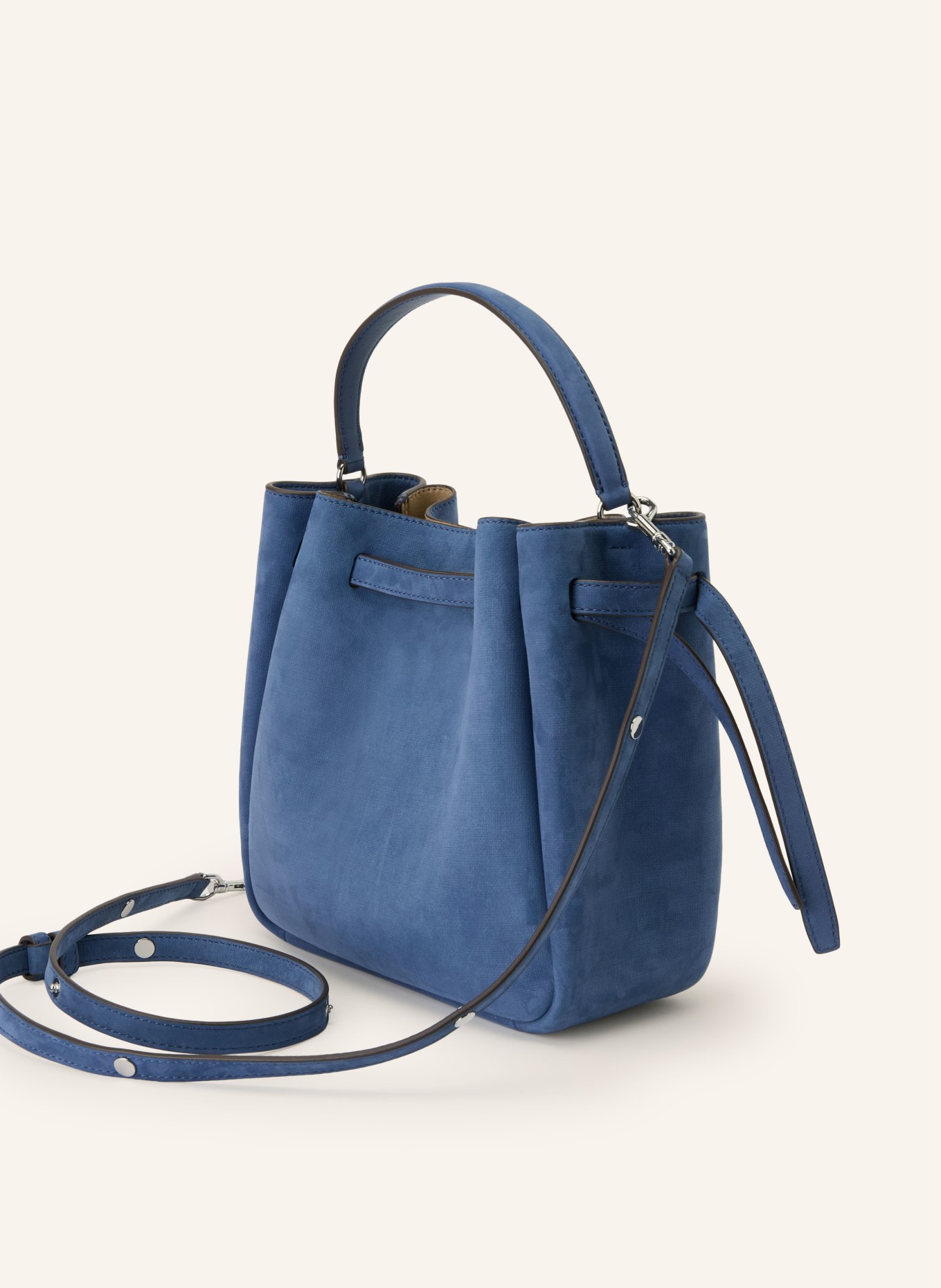 TORY BURCH Beuteltasche ROMY mit Nieten: BLAU