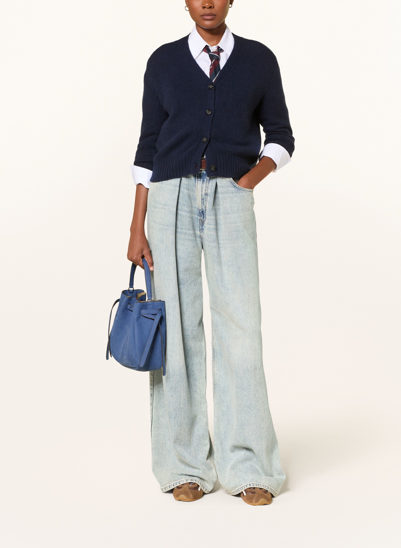 TORY BURCH Sac seau ROMY avec rivets: BLEU