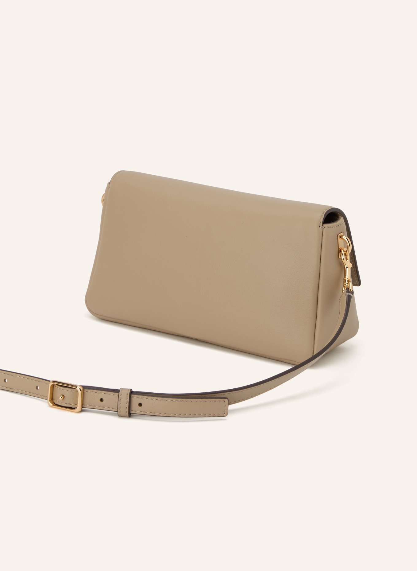 TORY BURCH CHARLIE SMALL Shoulder Bag: BEIGE / GOLD