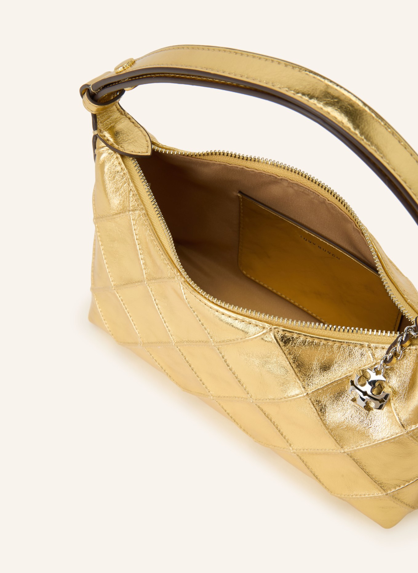 TORY BURCH FLEMING Shoulder Bag: GOLD / SILVER