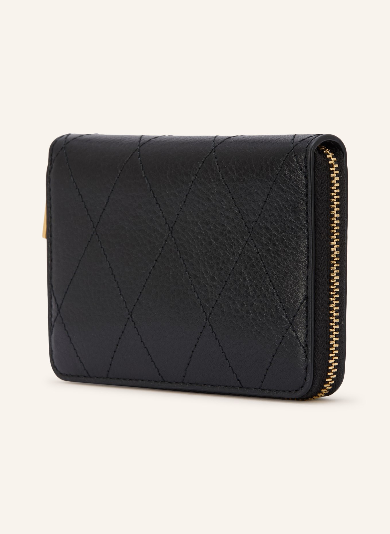 TORY BURCH Portfel CHARLIE: CZARNY / ZŁOTY