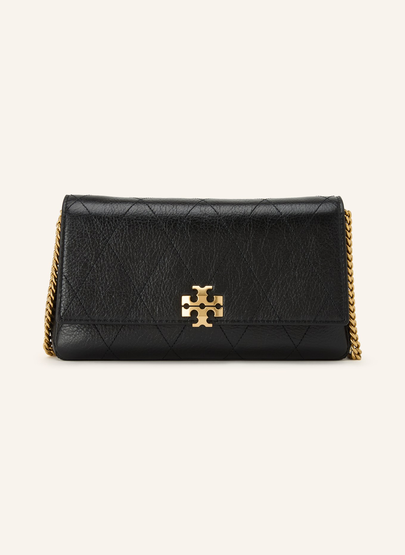TORY BURCH Wallet on Chain CHARLIE: BLACK / GOLD