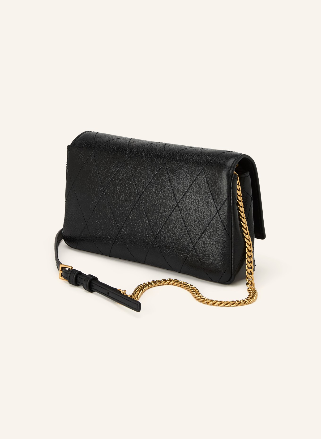TORY BURCH Wallet on Chain CHARLIE: BLACK / GOLD