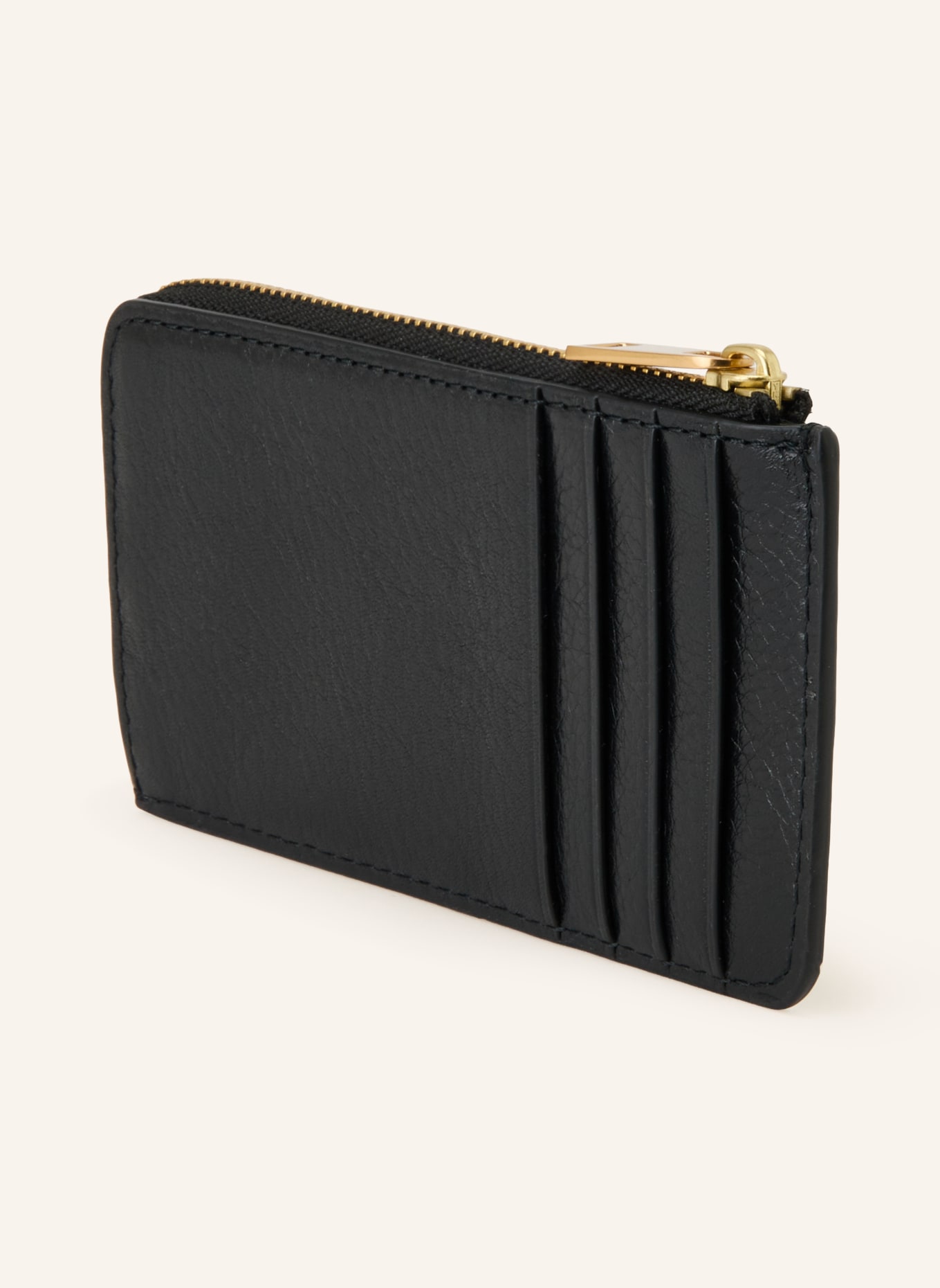 TORY BURCH Kartenetui CHARLIE: SCHWARZ / GOLD