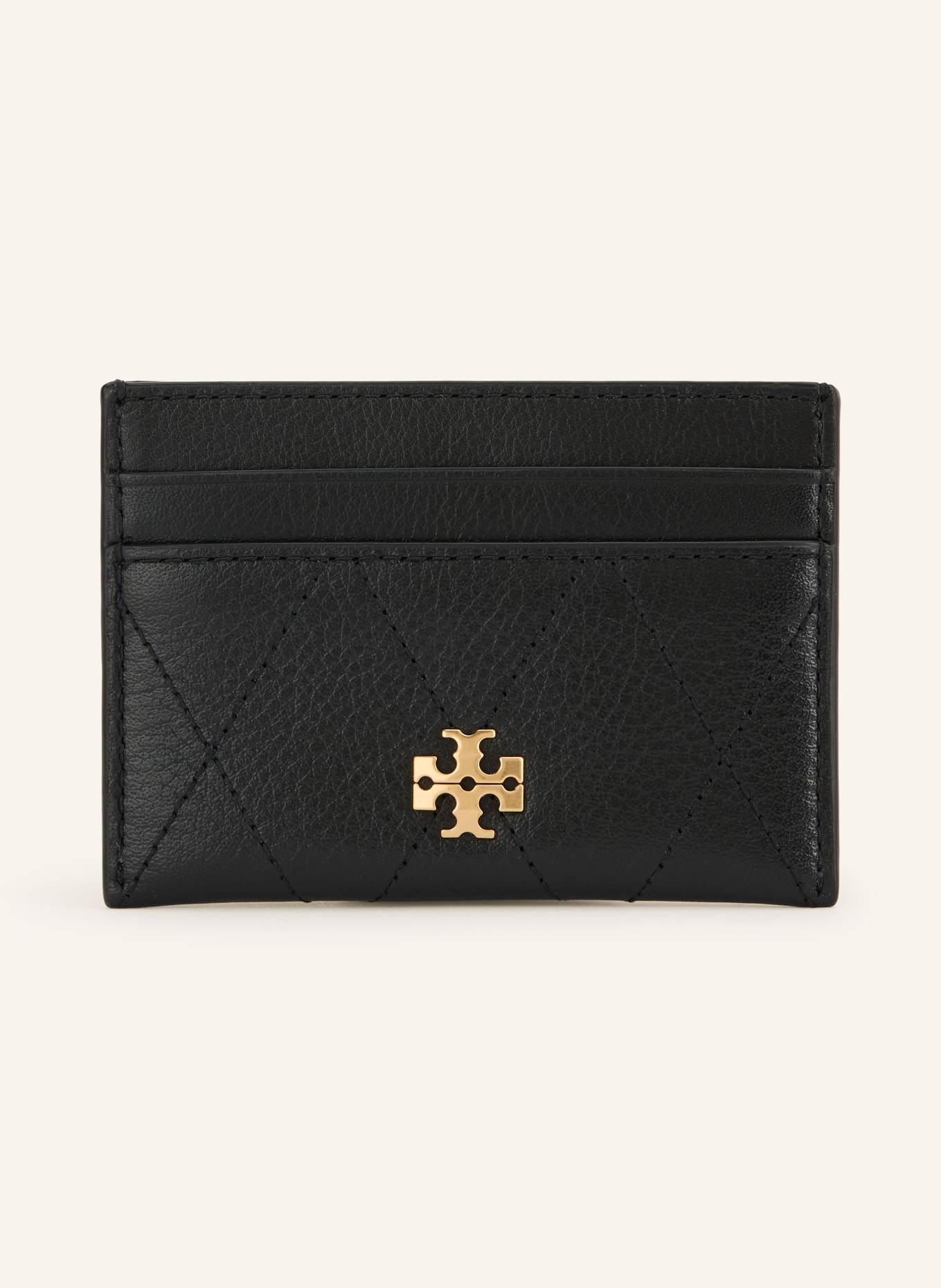 TORY BURCH Porte-cartes CHARLIE: NOIR / OR