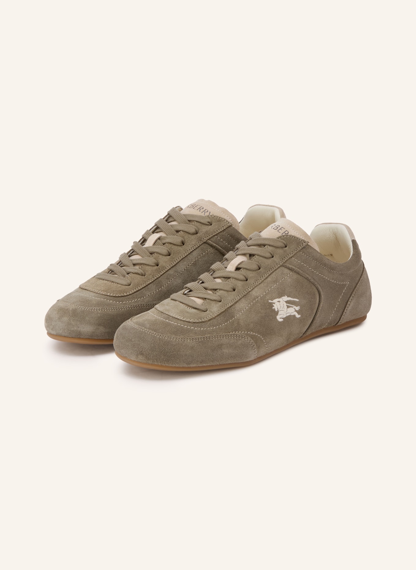 BURBERRY KNIGHT Sneakers: OLIVE / ECRU
