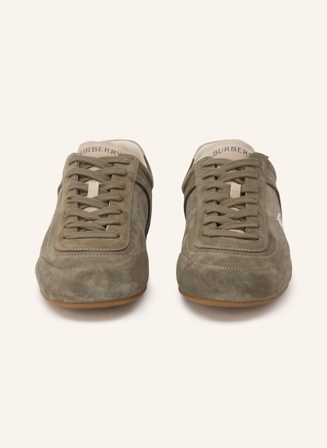 BURBERRY KNIGHT Sneakers: OLIVE / ECRU
