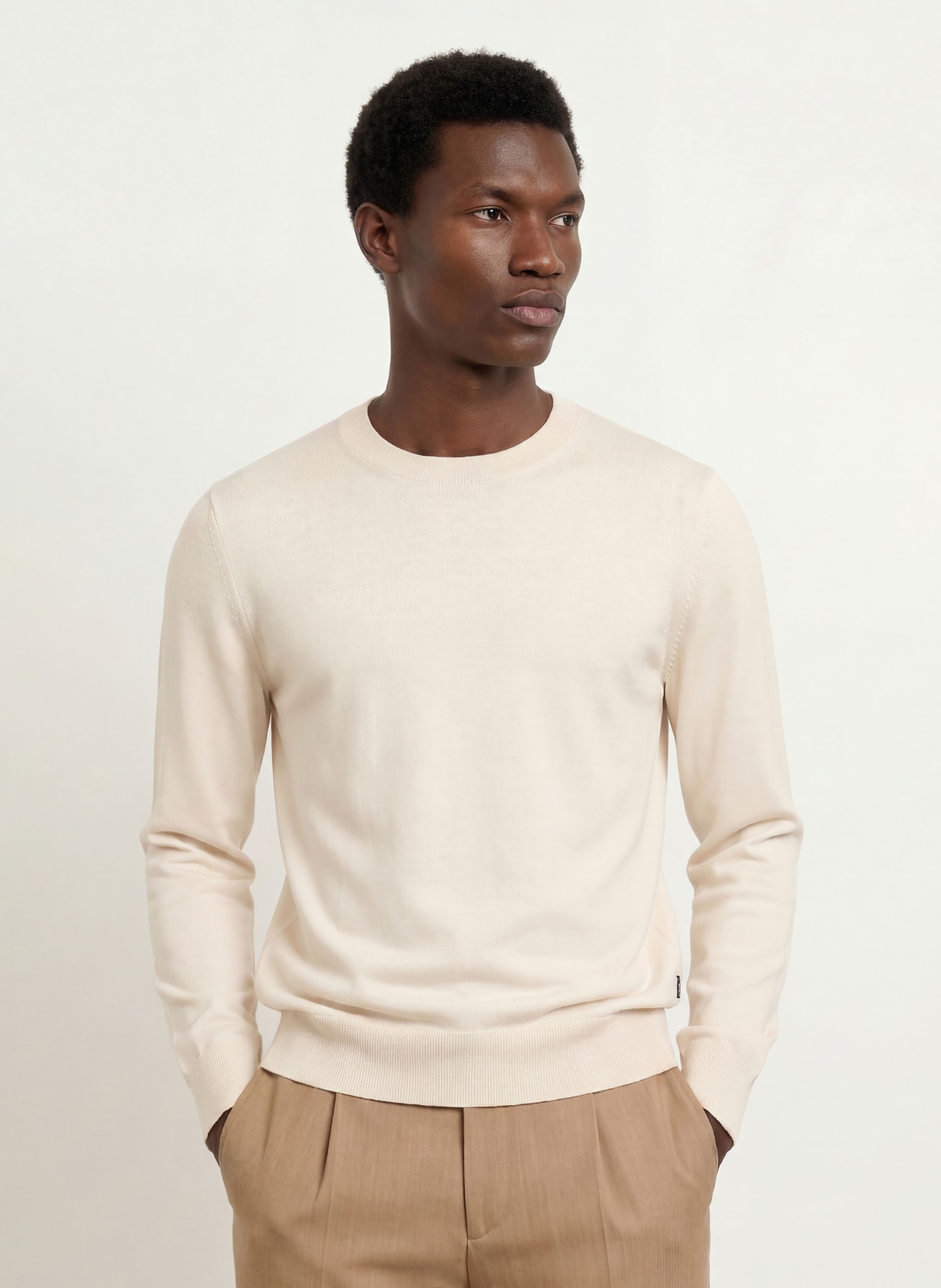 BOSS Pullover LENO: CREME
