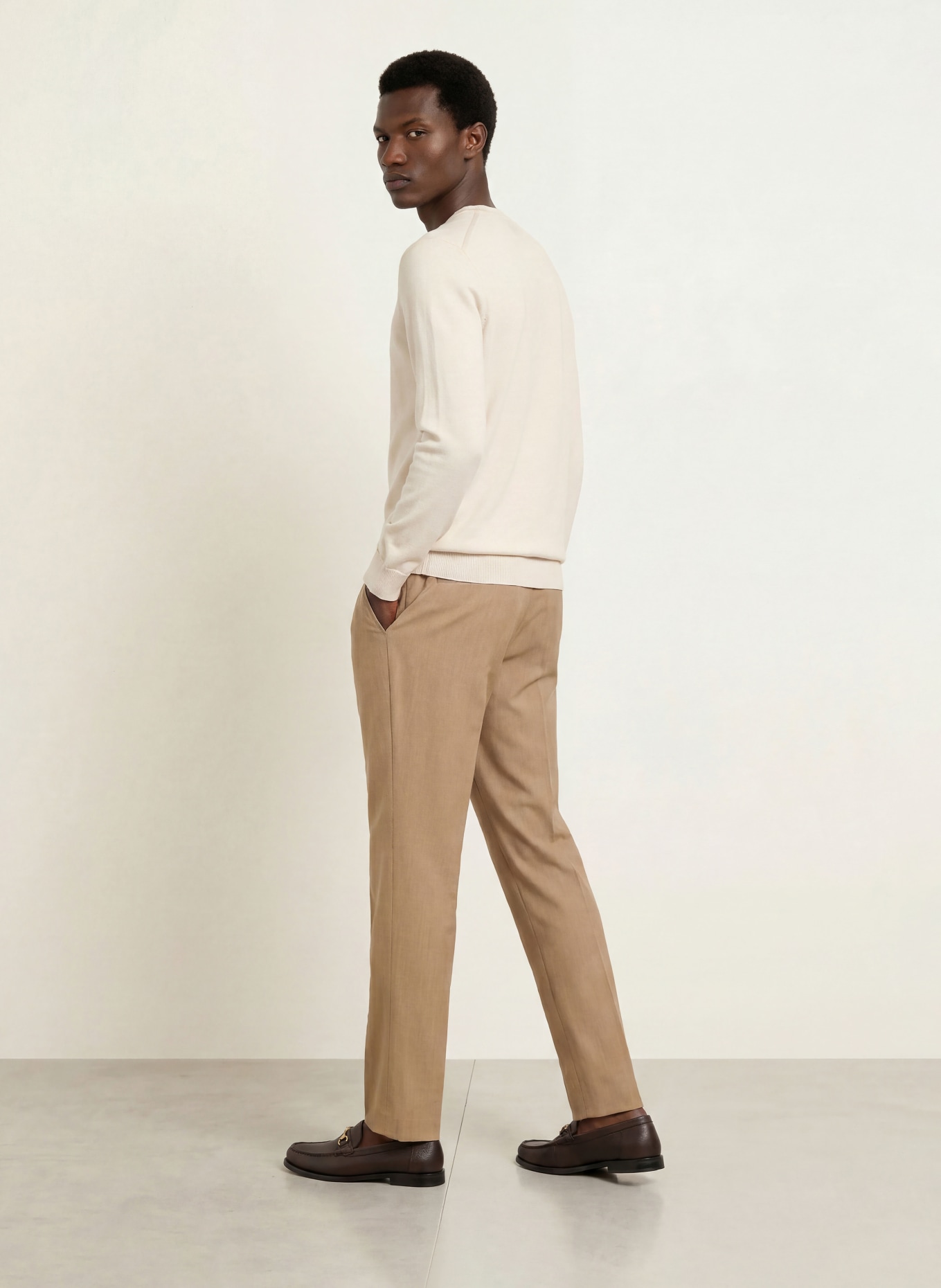 BOSS Pullover LENO: CREME