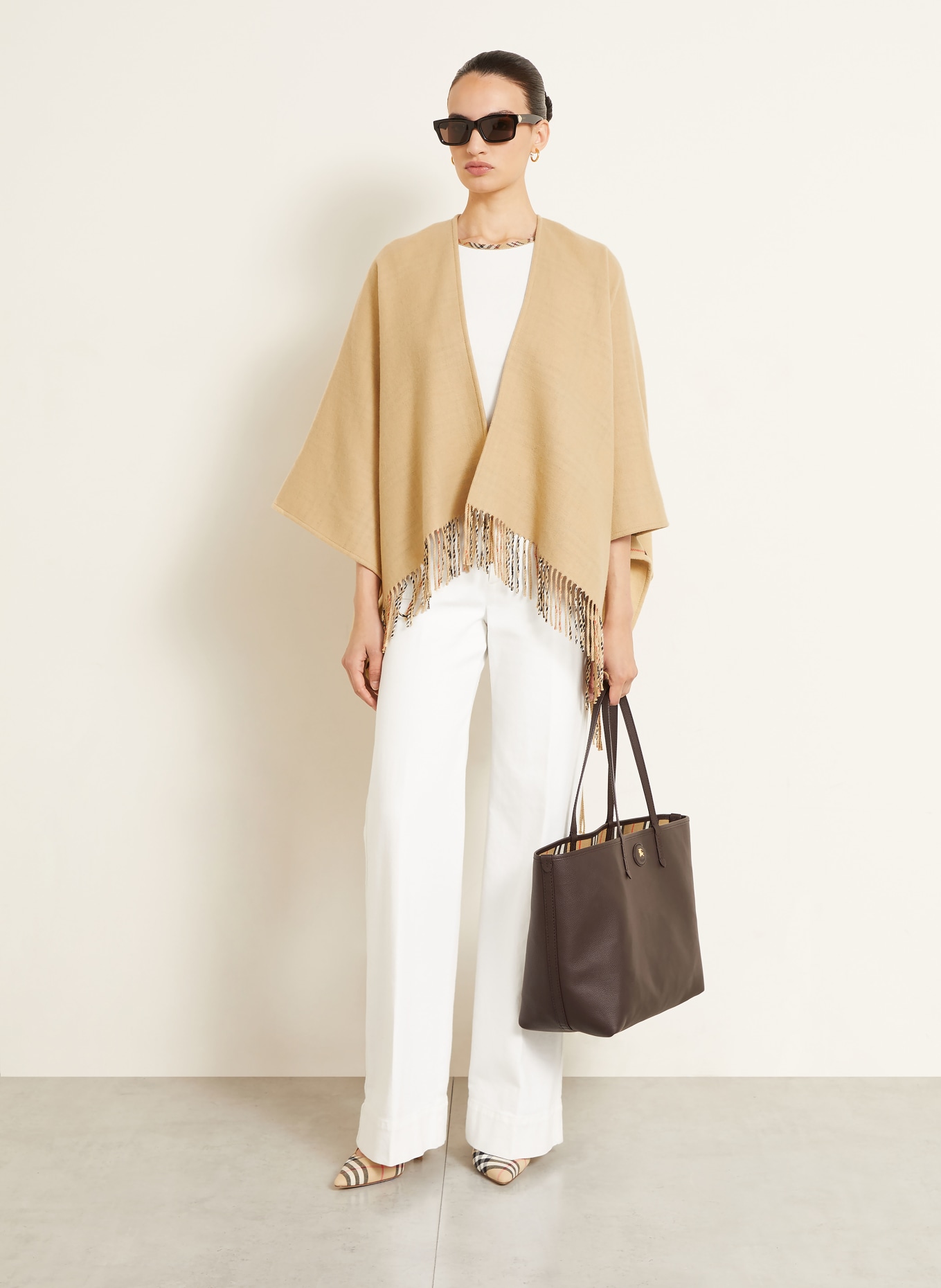 BURBERRY Reversible cape: BEIGE