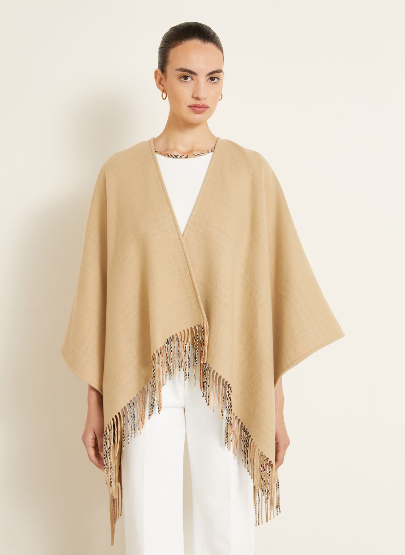 BURBERRY Reversible cape: BEIGE