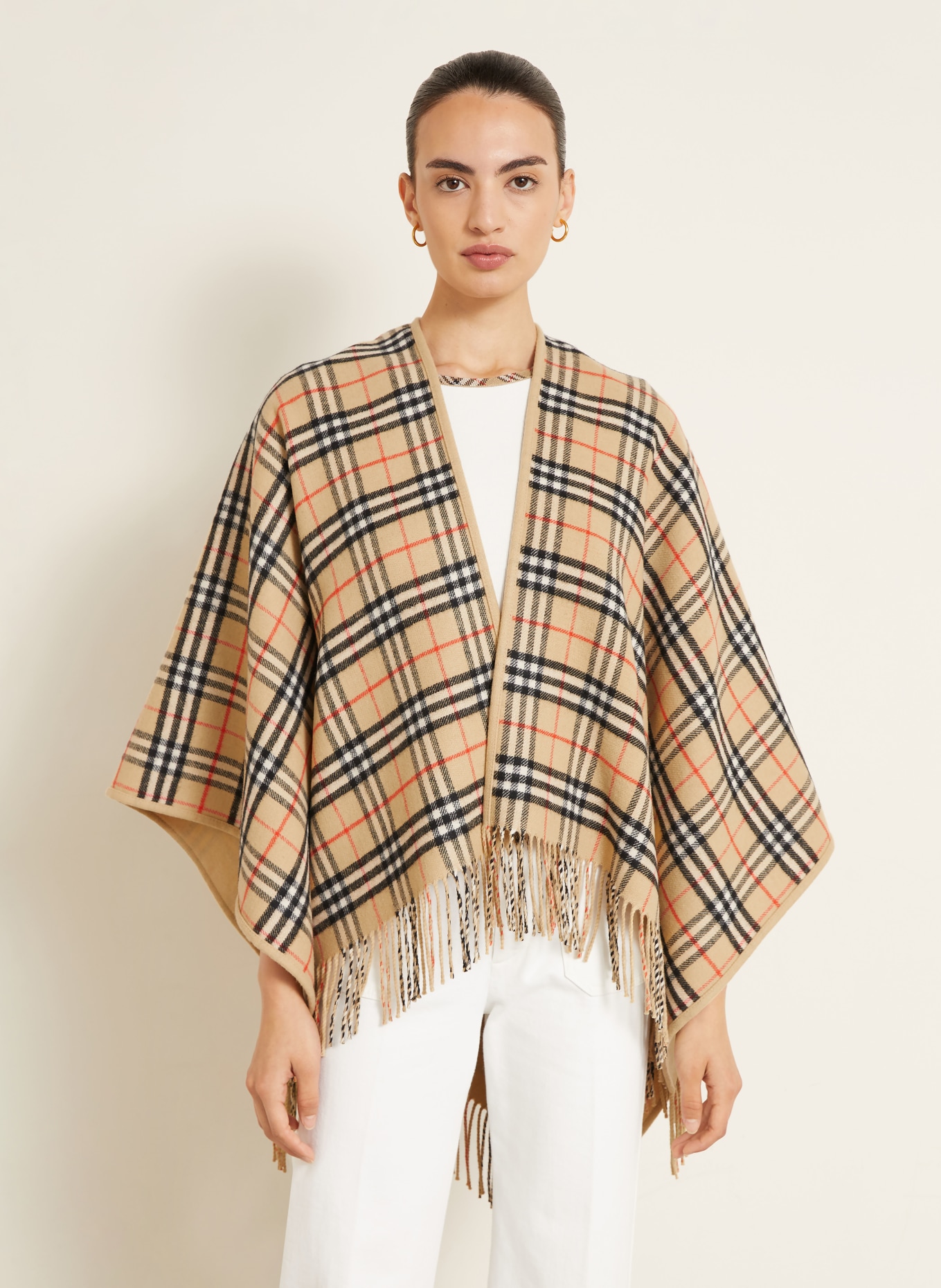 BURBERRY Reversible cape: BEIGE