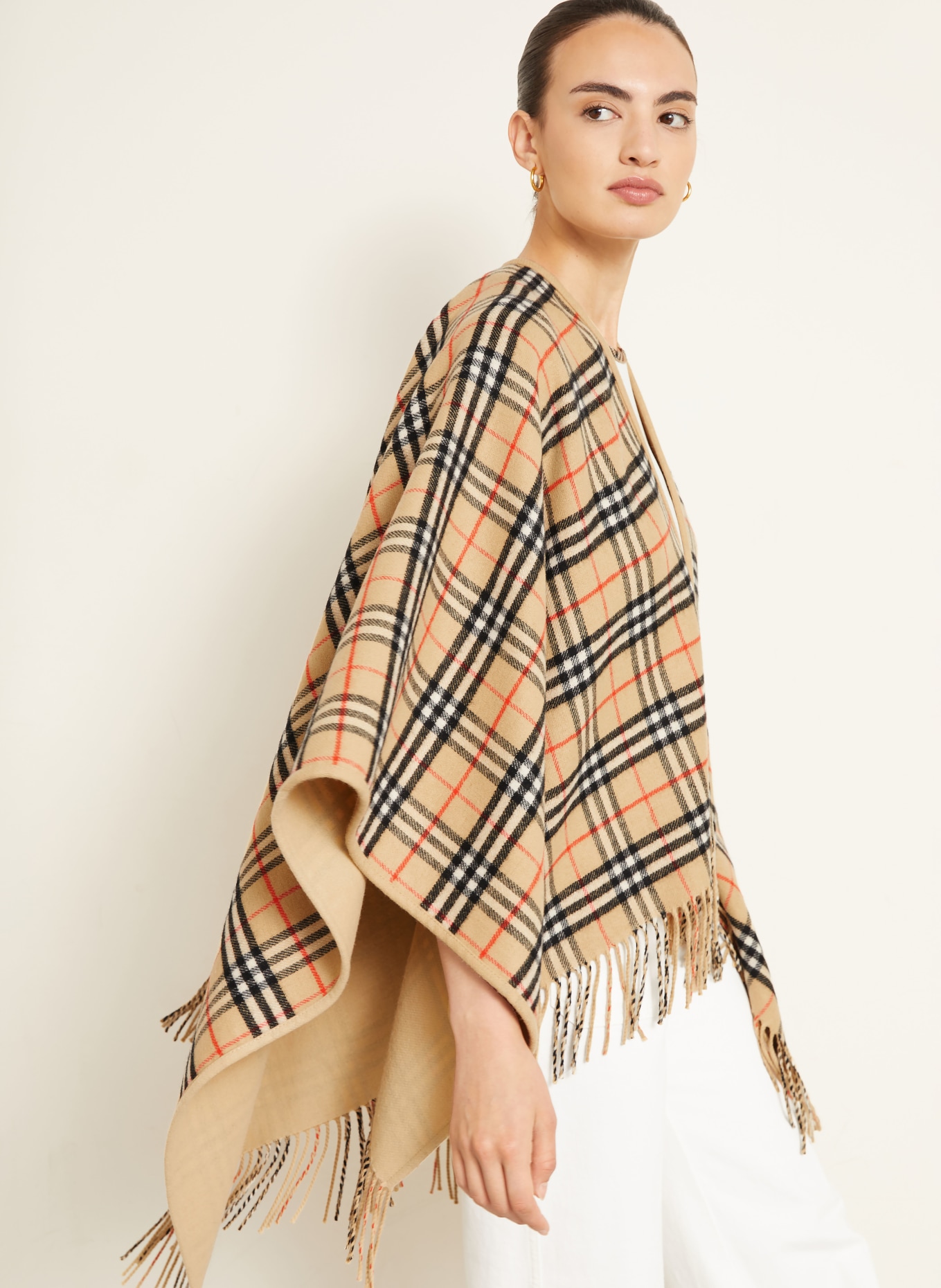 BURBERRY Reversible cape: BEIGE