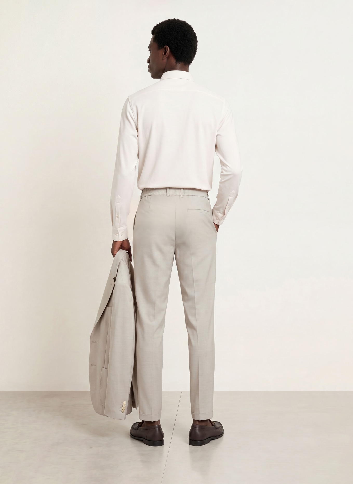 BOSS Oblekové kalhoty PERIN Tapered Fit: 271 LIGHT BEIGE