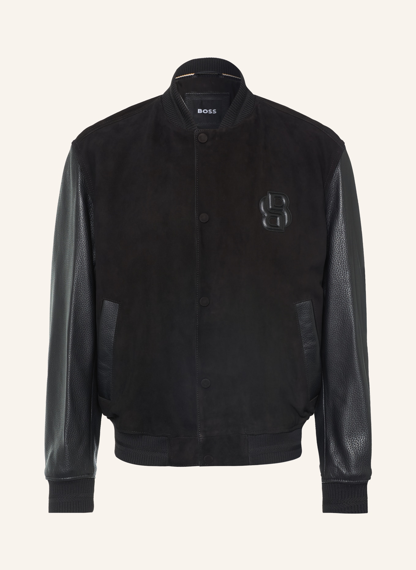 BOSS Lederblouson MILEON: SCHWARZ
