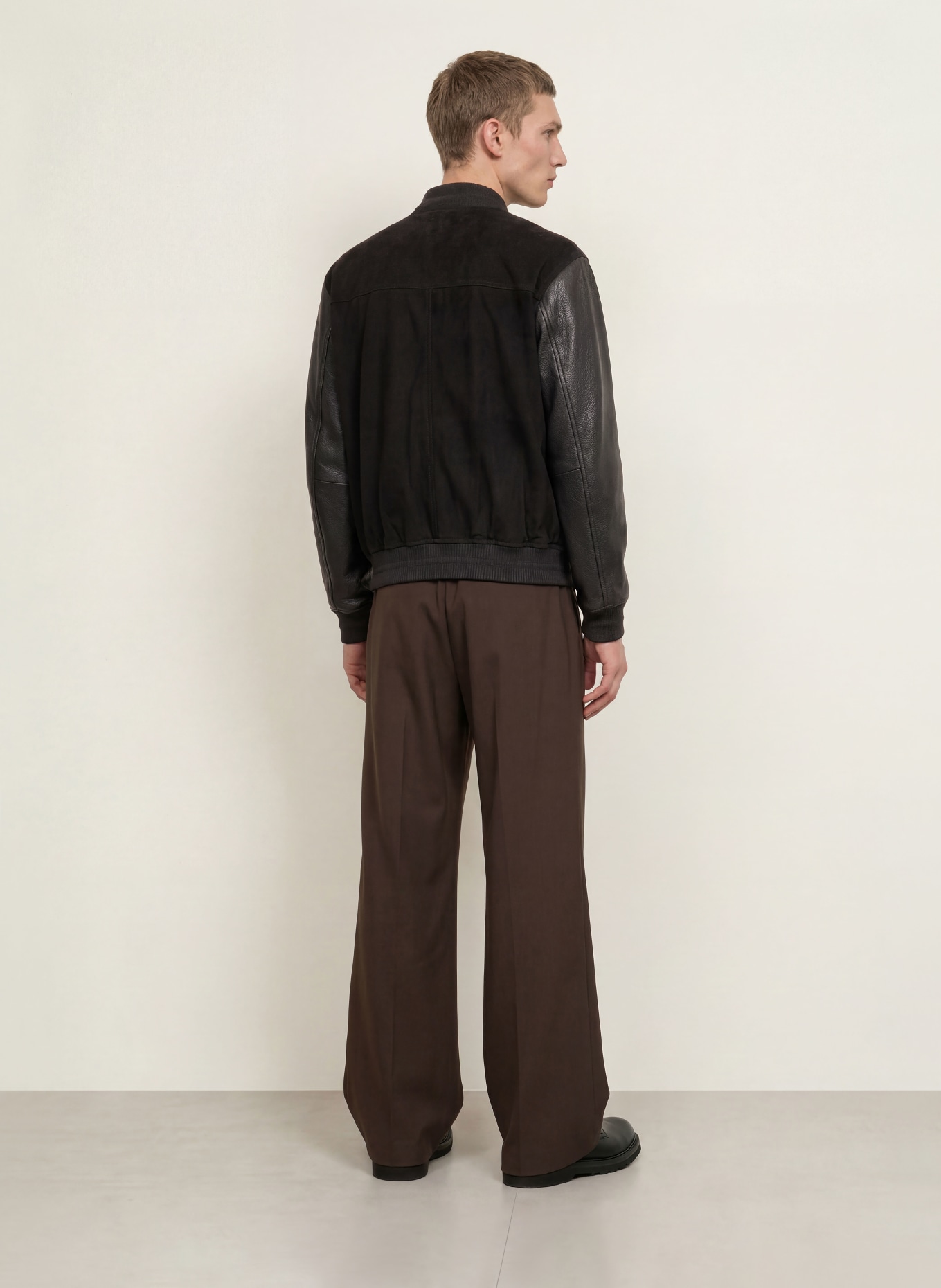 BOSS Lederblouson MILEON: SCHWARZ