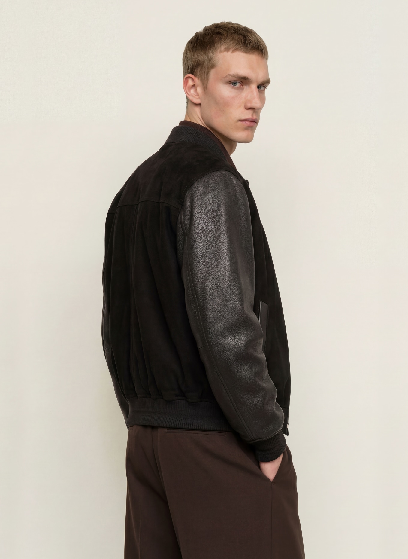 BOSS Lederblouson MILEON: SCHWARZ