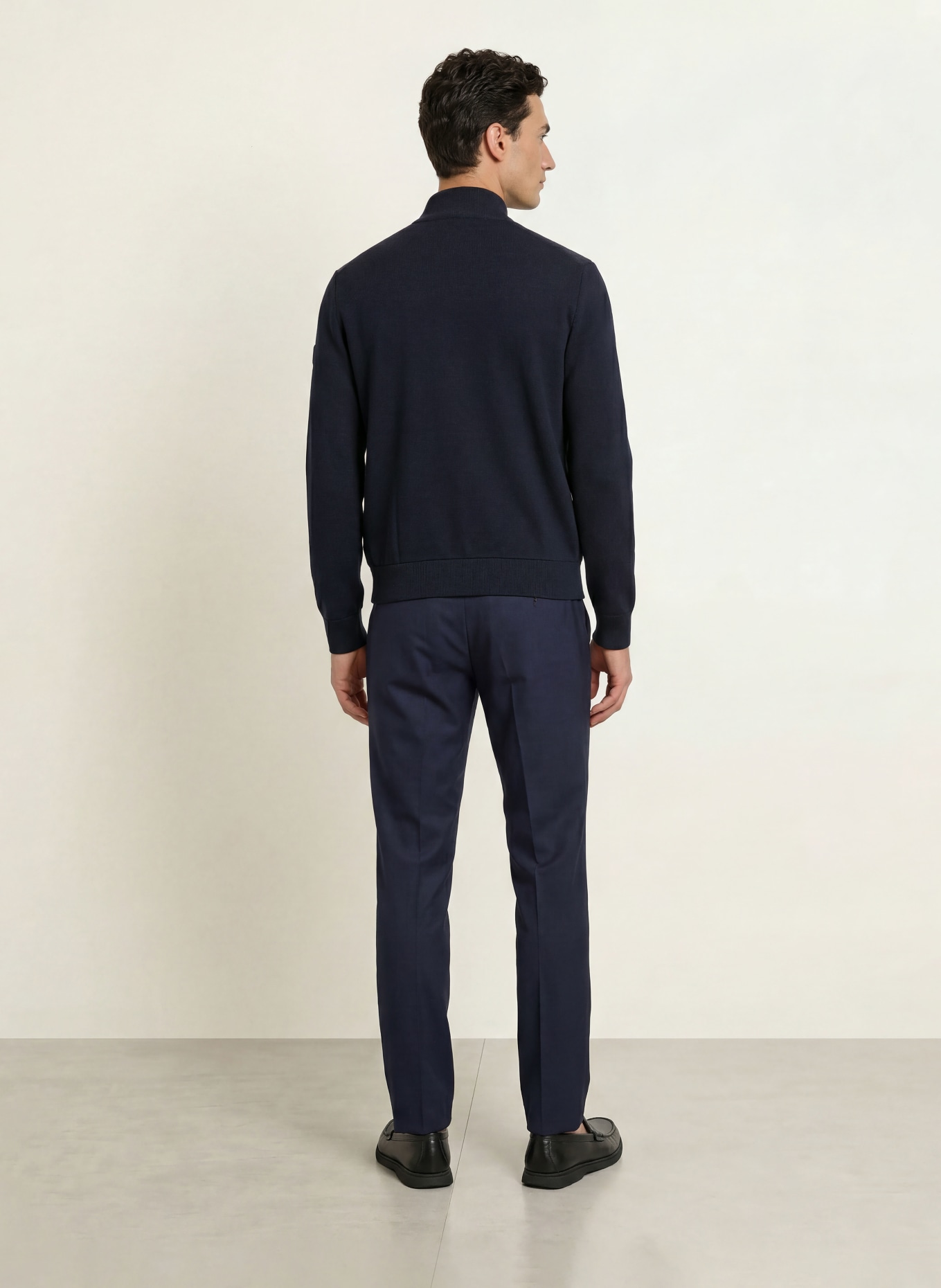 BOSS Blouson LEVAIO im Materialmix: DUNKELBLAU