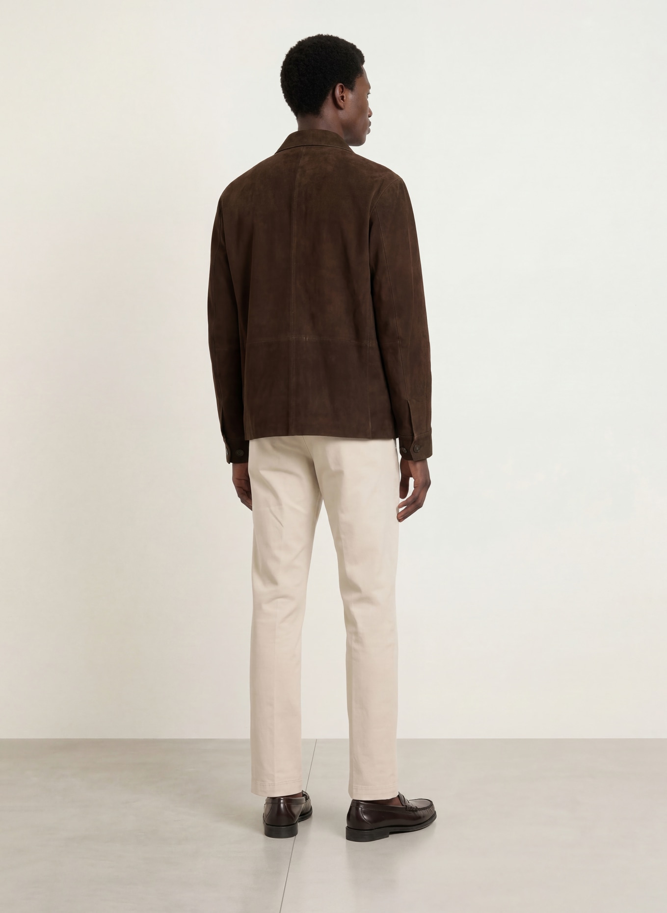 BOSS Leder-Overjacket MANDRIAN: DUNKELBRAUN