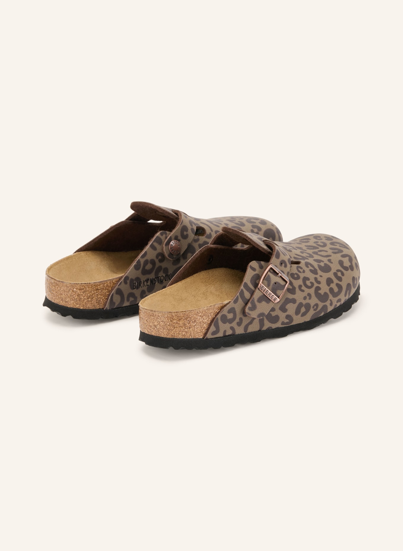 BIRKENSTOCK Pantoletten BOSTON 2.0: BEIGE / BRAUN
