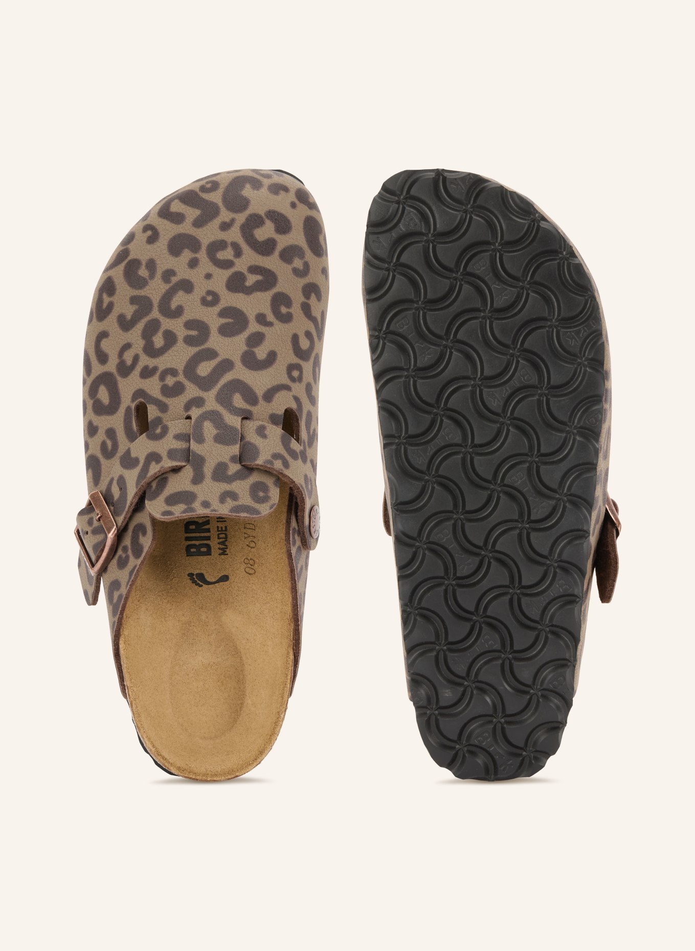 BIRKENSTOCK Pantoletten BOSTON 2.0: BEIGE / BRAUN