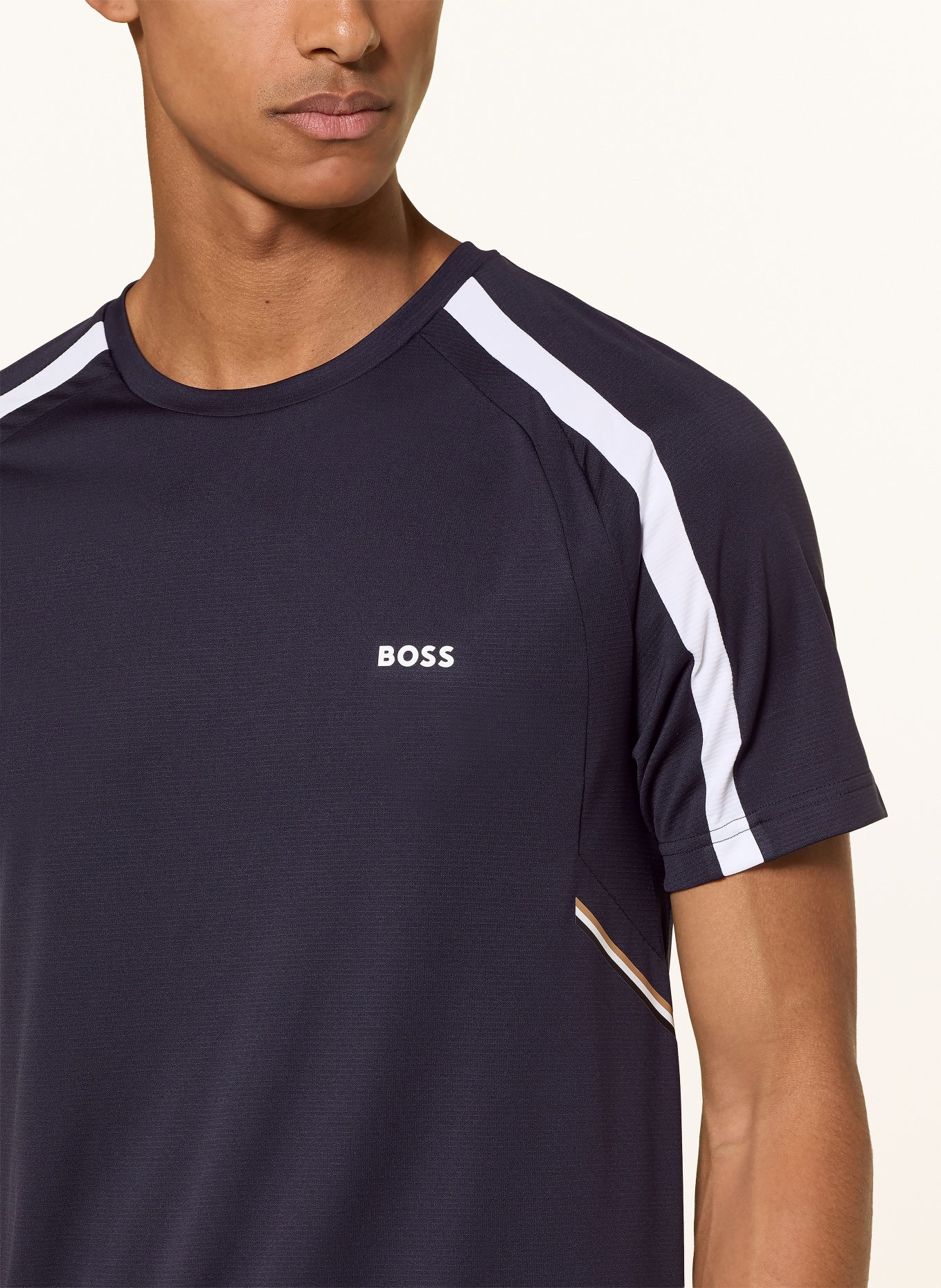 BOSS Functioneel shirt TOC GAME 2: DONKERBLAUW / WIT