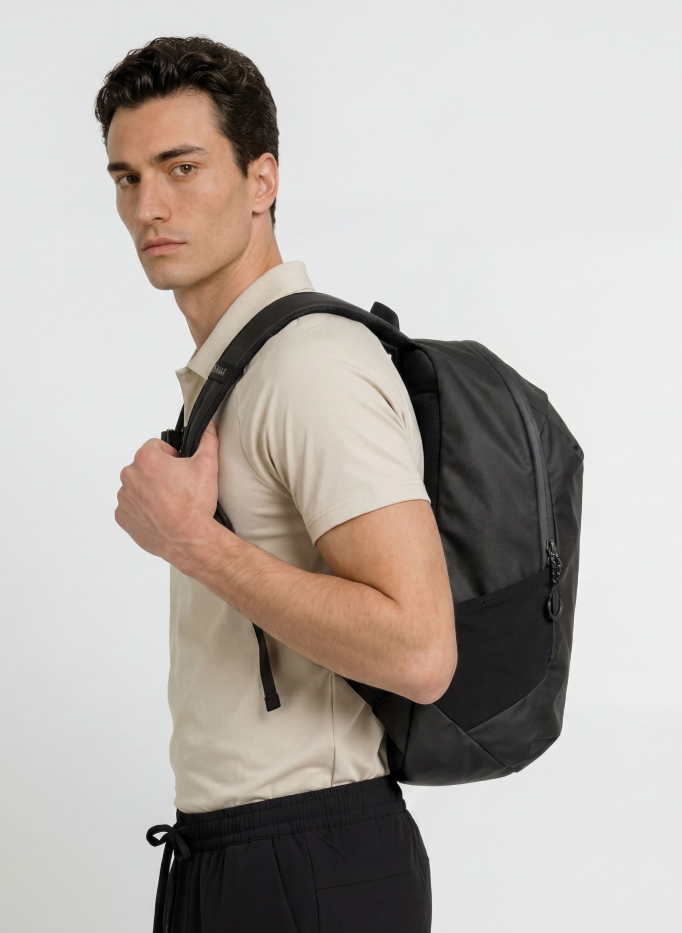 BOSS Rucsac STENSON: NEGRU / ARGINT