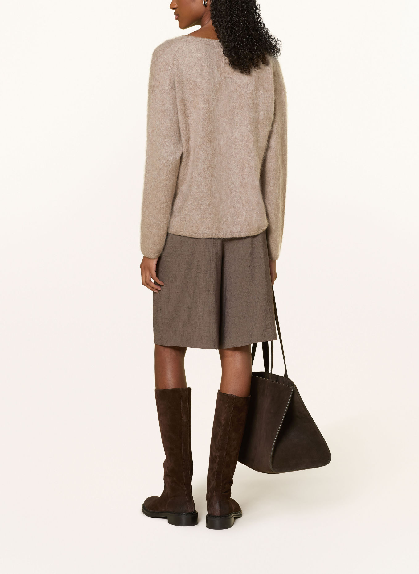 darling harbour Cashmere Sweater: GREIGE