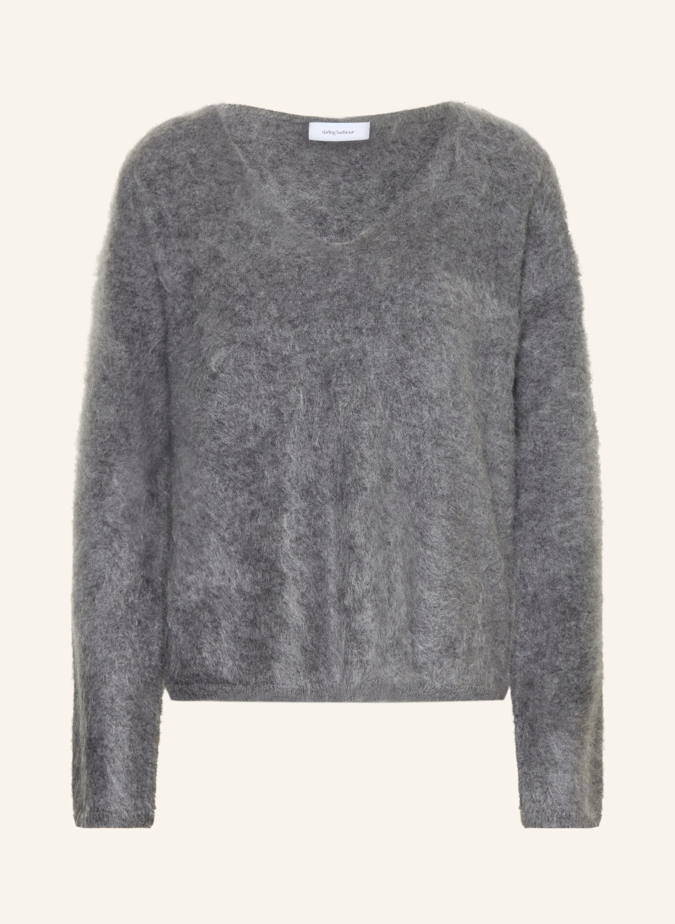 darling harbour Cashmere Sweater: DARK GREY MELANGE