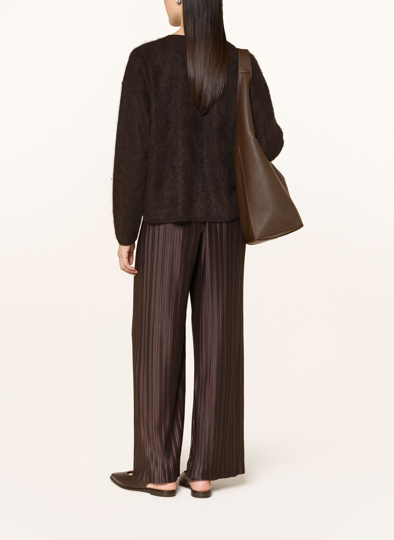darling harbour Cashmere Sweater: DARK BROWN