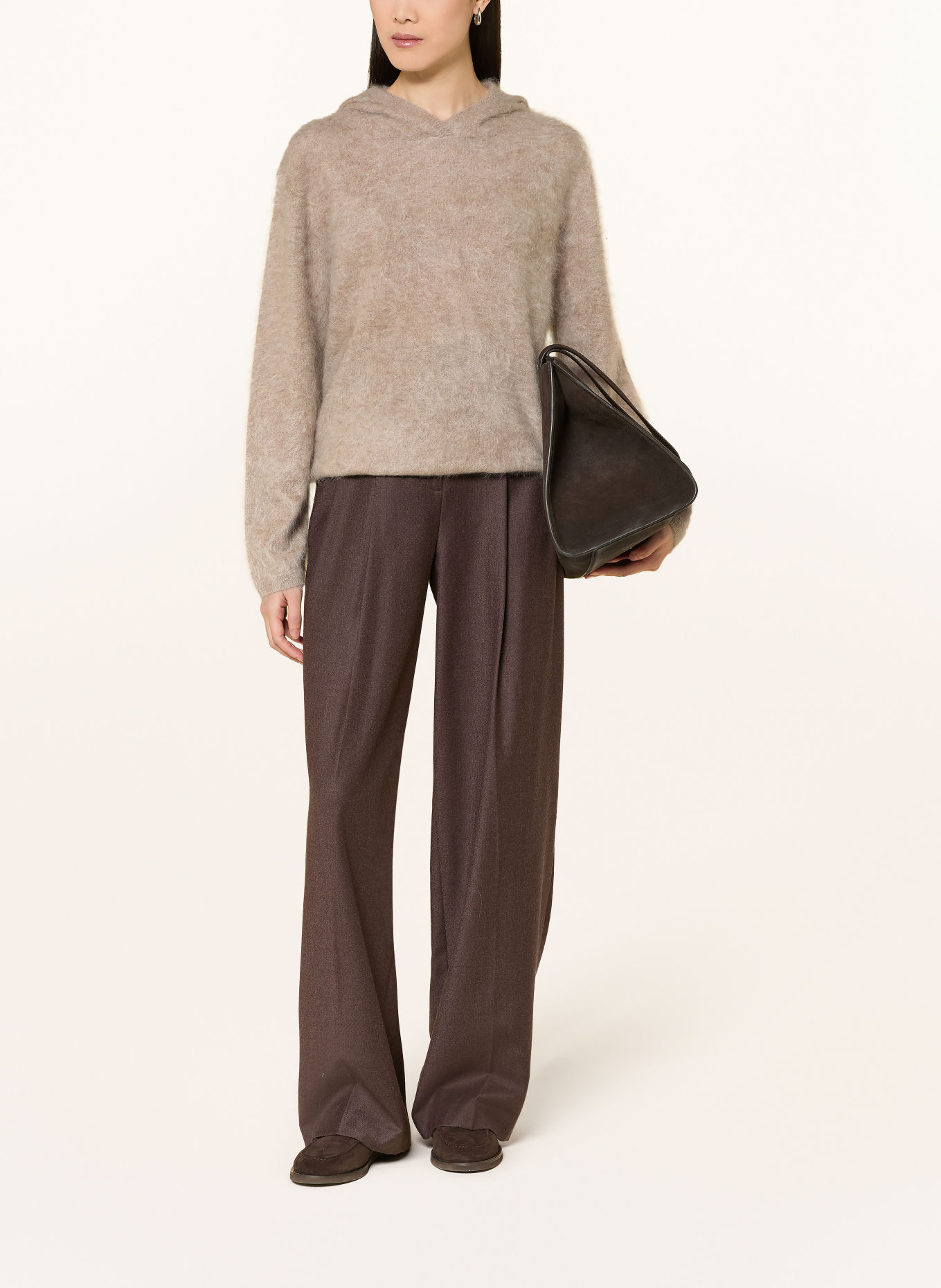 darling harbour Cashmere Sweater: GREIGE