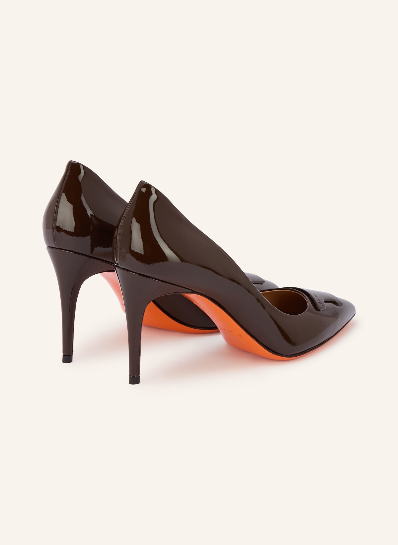 Santoni Lack-Pumps SIBI: DUNKELBRAUN