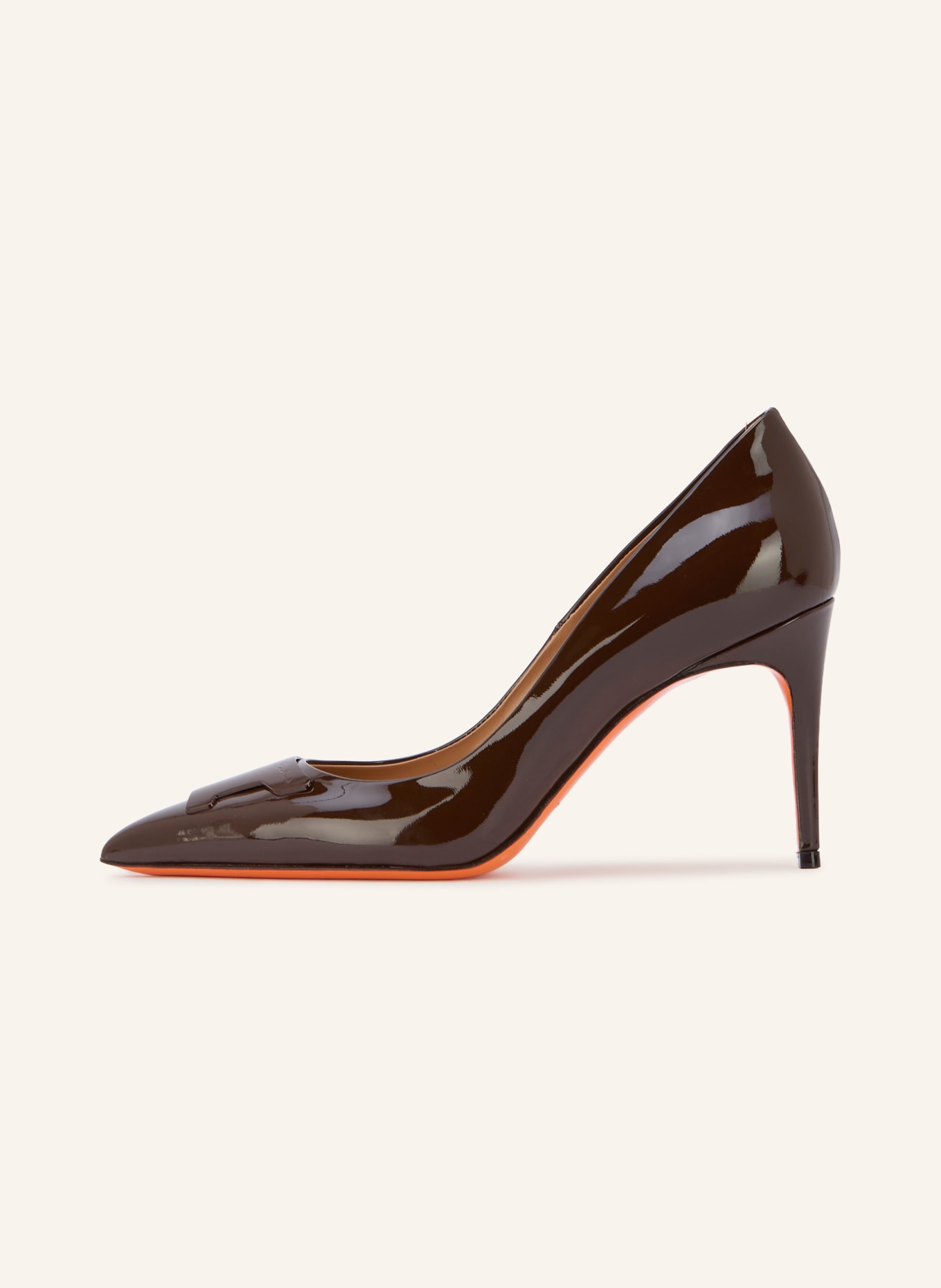 Santoni Lack-Pumps SIBI: DUNKELBRAUN
