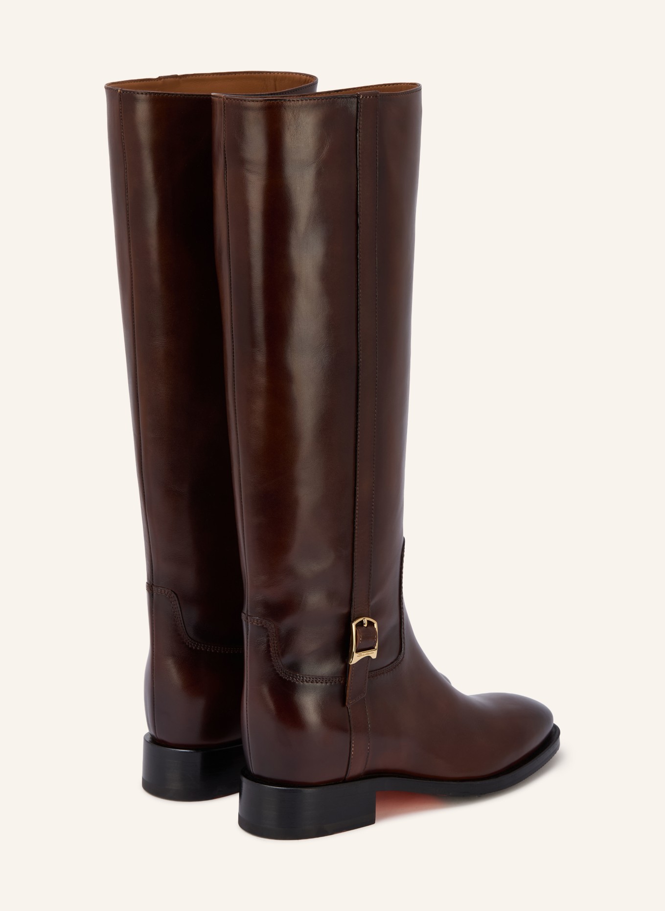 Santoni Laarzen HERMIBOBUC: MARRON FONCÉ / GOUD